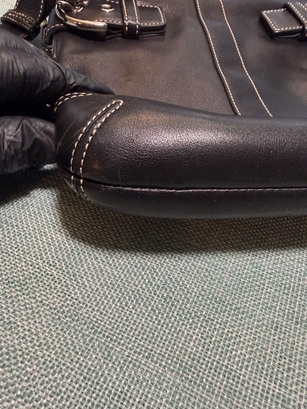 Vintage Coach SoHo 1453 Black Leather Shoulder Bag with Silver Buckle Accents - Picture 10 of 10